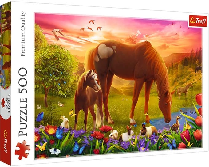 Trefl Horses in the Meadow Legpuzzel - 500 stukjes - Vanaf 10 jaar