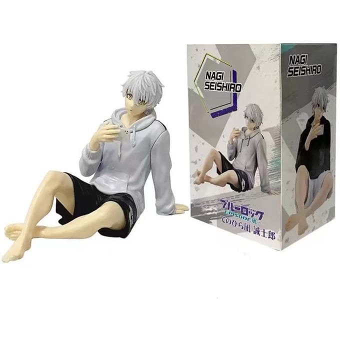 BLUE LOCK Nagi Seishiro Zittende Versie Figuur Model Speelgoed 8,5 cm
