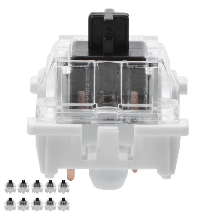10 stuks Mechanisch Toetsenbord Schakelaar Plaat Gemonteerd Zwarte Schakelaar Vervanging voor Gateron Cherry MX gray
