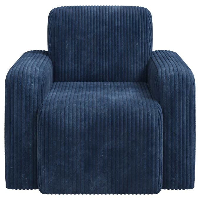 vidaXL - Fauteuil - Marineblauw - corduroy