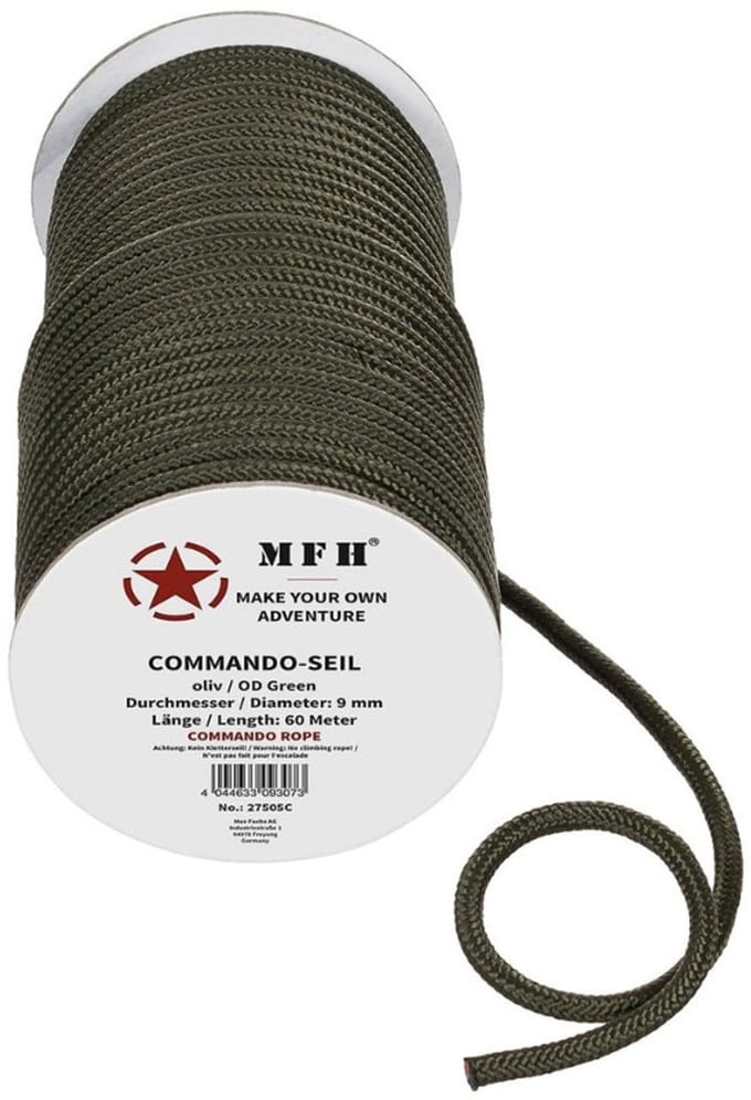 MFH Paracord rol groen 9mm, 60 meter lengte