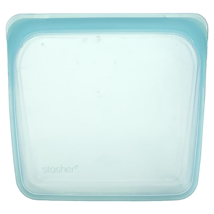 Herbruikbare Siliconen Voedselopbergzak, Sandwichformaat Medium, Water, 450 ml (15 fl oz) gray