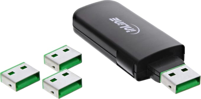 InLine USB poortslot - sleutel met 4 sloten