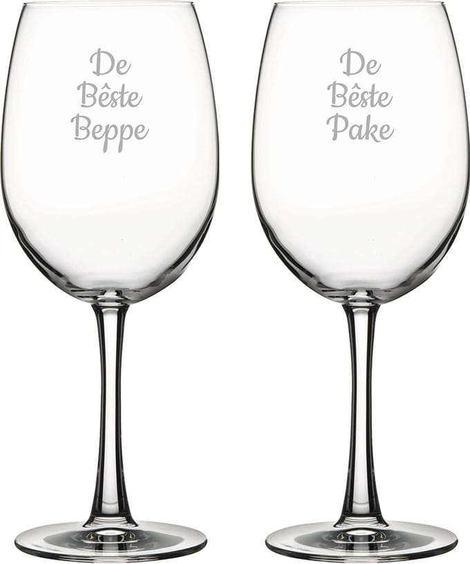Gegraveerde Rode wijnglas 58cl De Bêste Pake-De Bêste Beppe