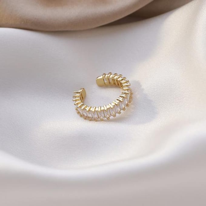 Koreaanse Nieuwe Eenvoudige Temperament Wijsvinger Ring Exquise Mode Verstelbare Ring Elegante Dames Banket Sieraden gray