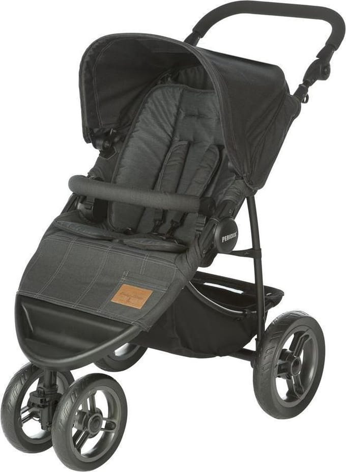 PERICLES - 2in1 - Kinderwagen + Draagmand + Adapters / Revolution Blues - jeans zwart