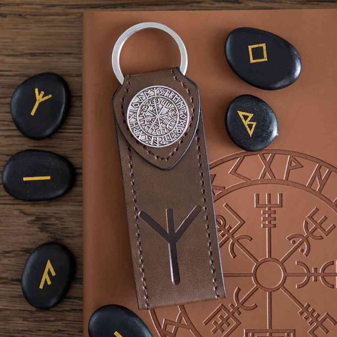 Something Different - Protection Viking Rune Faux Leather Sleutelhanger - Multicolours