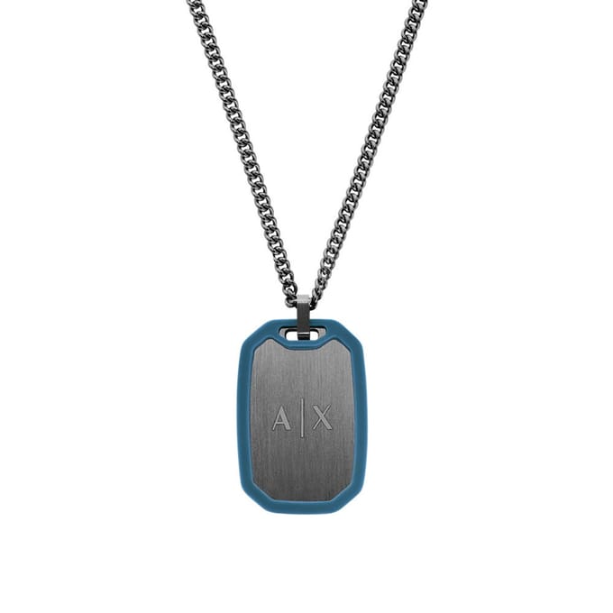 Armani Exchange AXG0171060 Heren Collier 65 cm - Staalgrijs