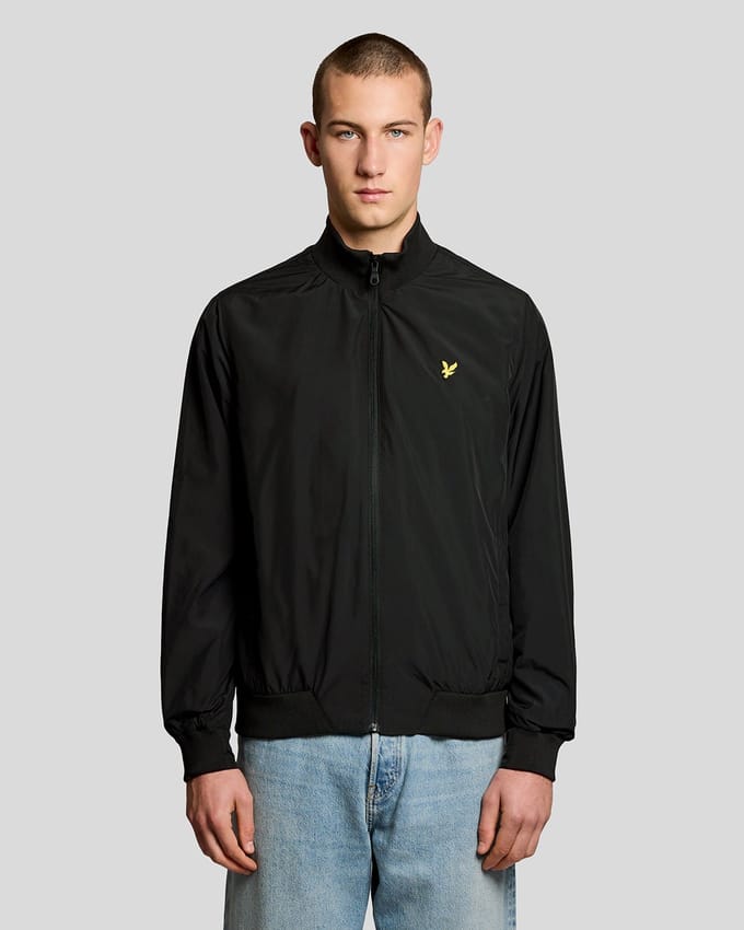 Lyle & Scott Funnel neck shell jacket - jet black