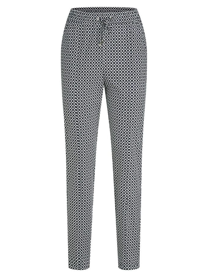 Enkellange Slim Fit-jersey broek Van Peter Hahn zwart