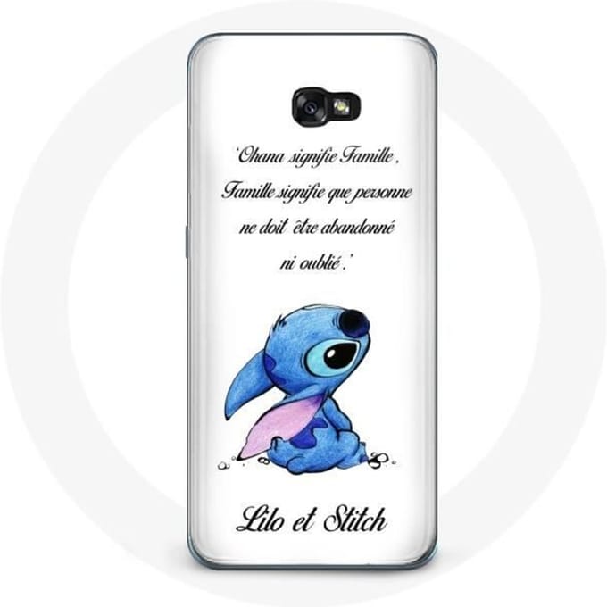 Hoesje voor Samsung A5 2016 Lilo en Stitch Ohana Quote Wit