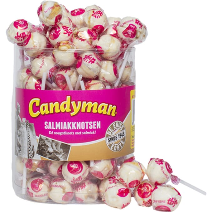 Lolly Candyman Salmiakknotsen 60 stuks