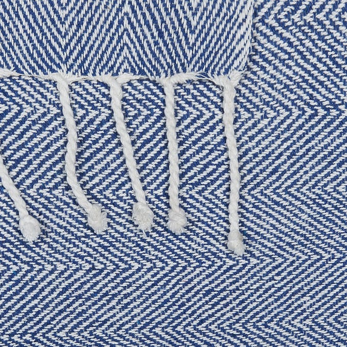 TILMI - Plaid - Blauw - 130 x 160 cm - Katoen