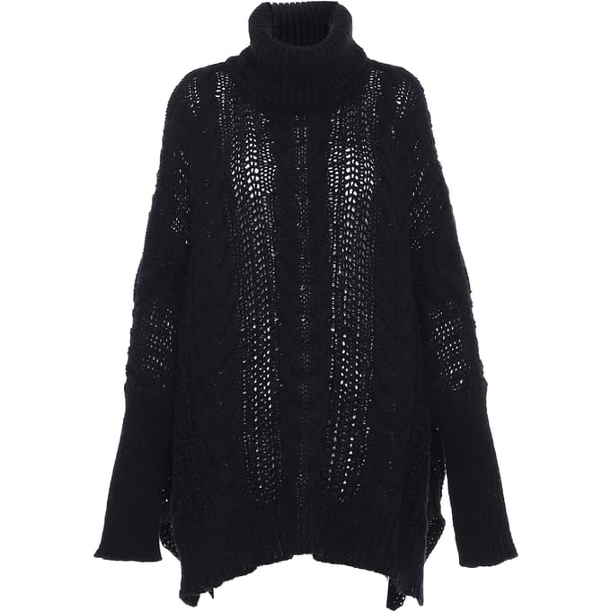 Faina Trui met coltrui Dames zwart