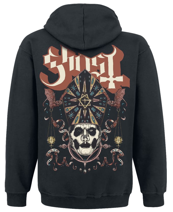 Ghost Trui met capuchon - Bats - S tot XXL - voor Mannen - zwart