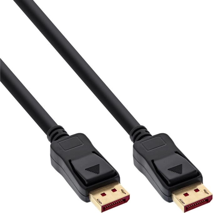 InLine® DisplayPort 1.4 kabel, zwart, vergulde contacten, 2m