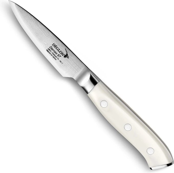 Déglon Officemes – Damaststaal – Precisie en Design – 9 cm – Wit Handvat