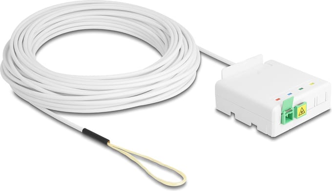 Delock Optical Fiber Connection Box 2 x SC/APC Simplex with drop cable set 20 m