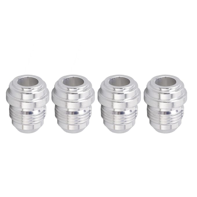 4 STUKS AN8 34in Buitendraad Billet Aluminiumlegering Auto Draadconnectoren Inlassen Pijpfitting