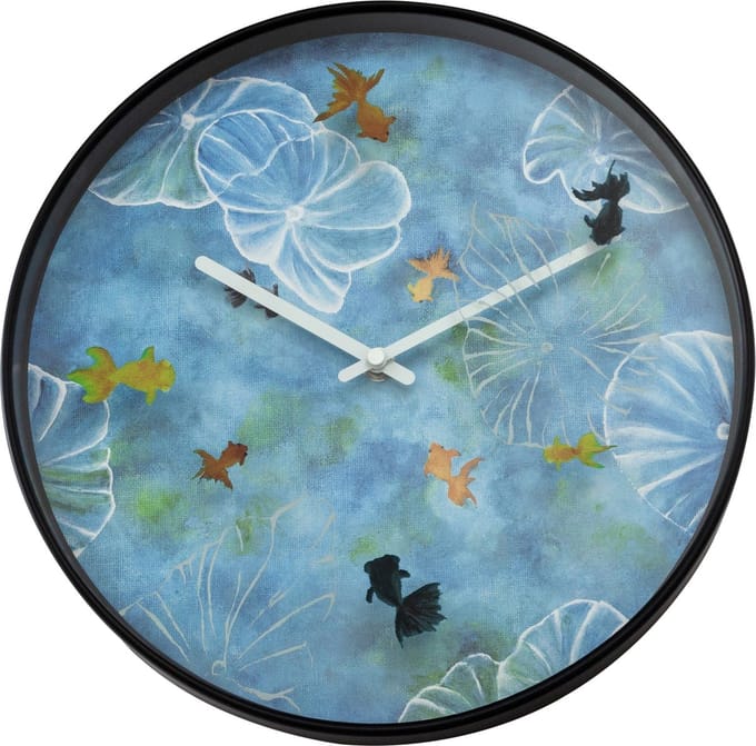 NeXtime Pond – Wandklok – 30 cm – Plastic – Blauw – Stil
