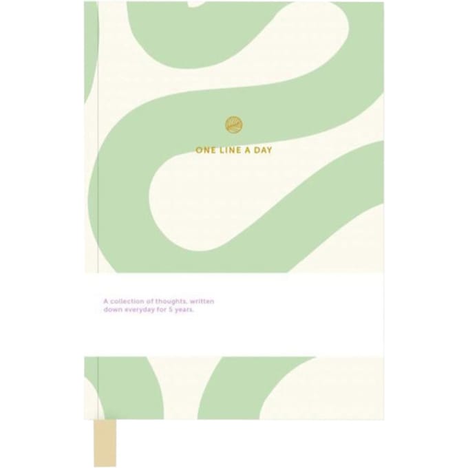 Notitieboek One Line A Day Flow groen/ wit A-Journal