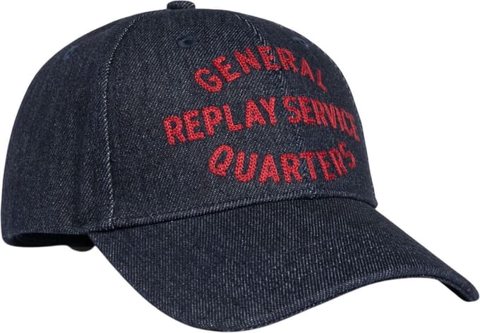 REPLAY Cap Night Denim Donkerblauw