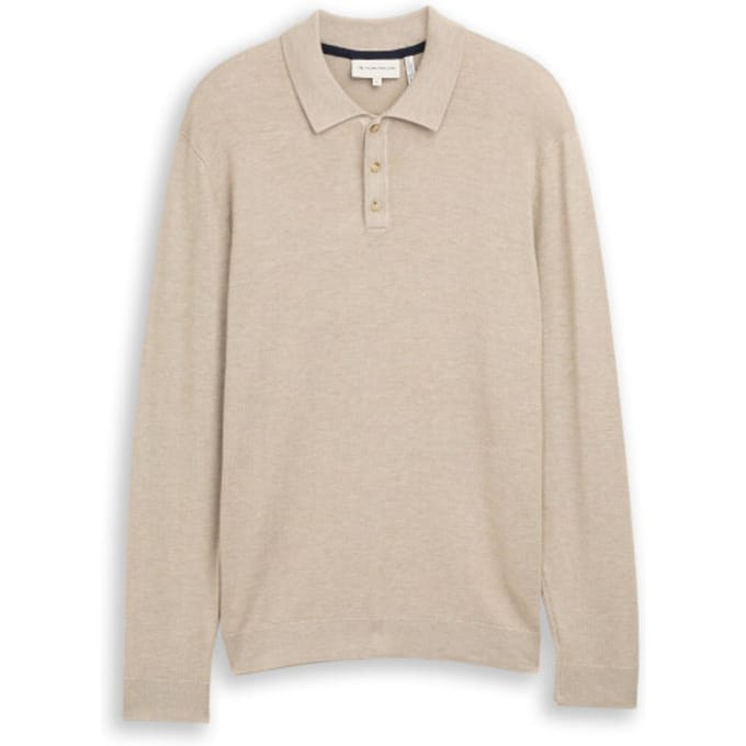 Tom Tailor - Polo - Heren - 3XL - Beige - Viscose - 1050852
