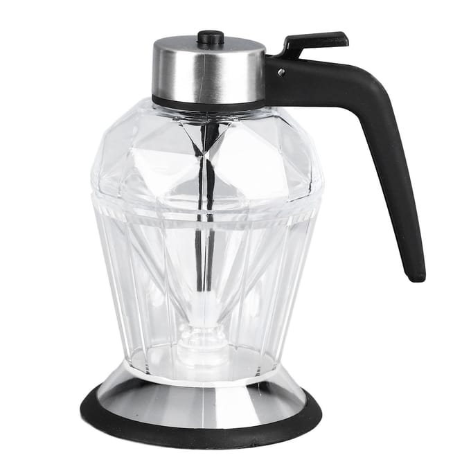 Honing Siroop Dispenser met Standaard Multifunctionele Honingpot Helder Glas Honing Container met Lepel L white