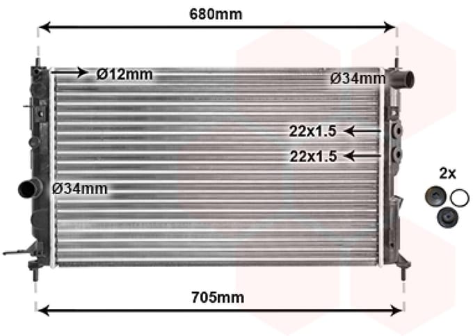 Van Wezel - RADIATOR VOOR OPEL VECTRA B 1995-1998 1300176