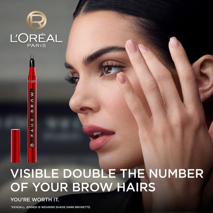 L'Oréal Paris Infallible Faux Brow, Up To 2-Day Brow Tint Pen 1ml (Various Shades) - Soft Black