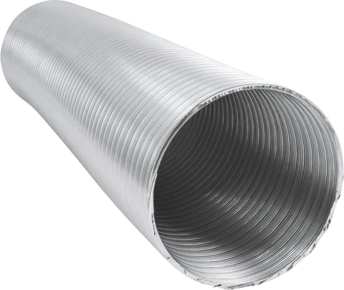 Flexibele aluminium buis 200 mm - Uittrekbaar tot 3 m, Temperatuurbestendig en Hoge Flexibiliteit