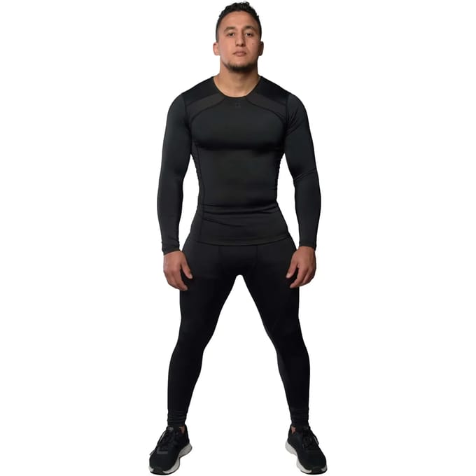 Joyagear Essential Rashguard Lange Mouw - Zwart/Zwart - M