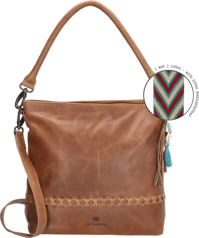 Hide & Stitches Friendship Schoudertas - 100% Leer - Bruin