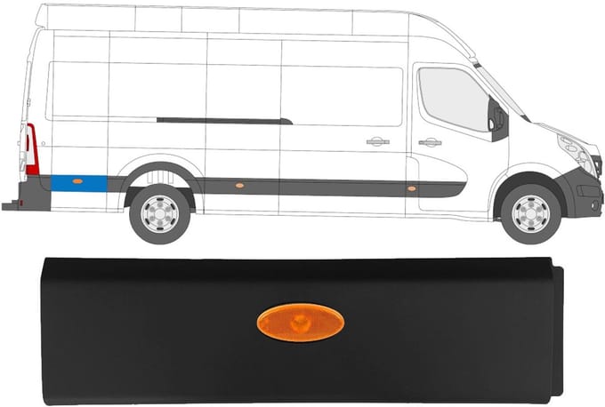Zijlijst sierlijst voor Renault Master 2010- / Rechts / Set