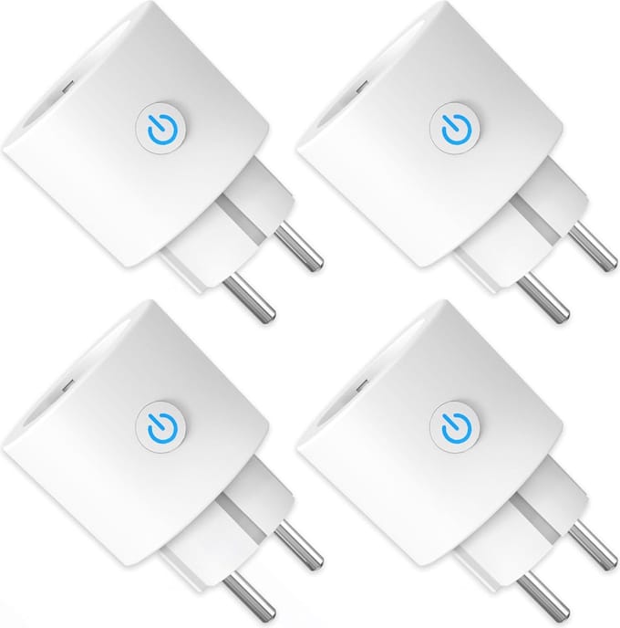 Slimme Stekker met Stroomverbruikmeter - Smart Plug 16A Compatibel met Alexa en Google Home