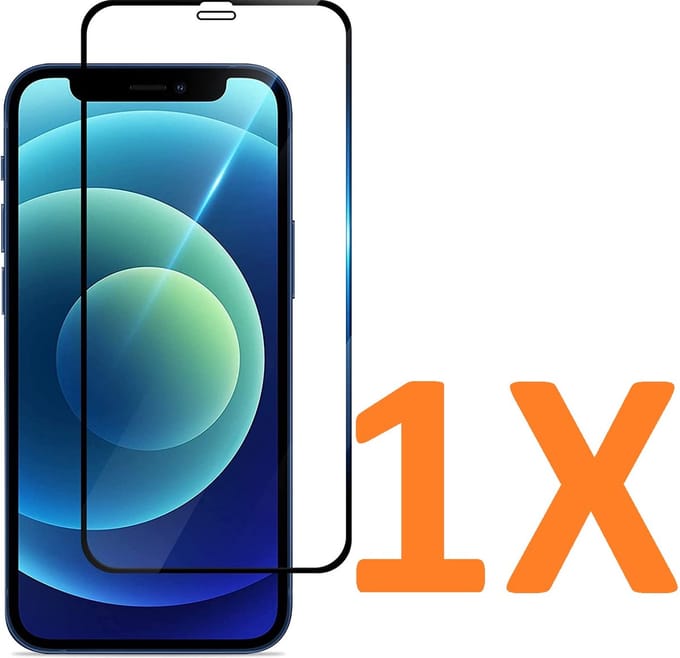 Screenprotector Glas - Full Tempered Glass Screen Protector - 1x Geschikt voor: Apple iPhone 12 Mini (5.4inch)