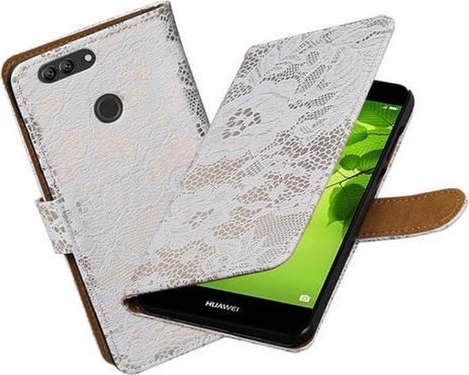 BestCases.nl Huawei nova 2 Plus Lace booktype hoesje Wit