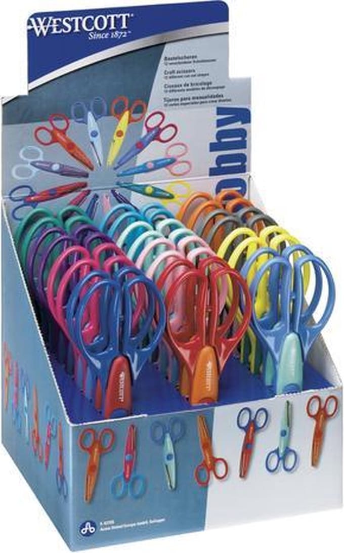 Figuurschaar Westcott - 19cm display 24st. assorti