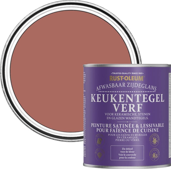 Rust-Oleum Rood Keukentegelverf Zijdeglans - Zalm 750ml
