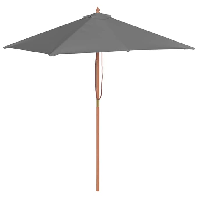 vidaXL - Parasol - met - houten - paal - 150x200 - cm - antraciet