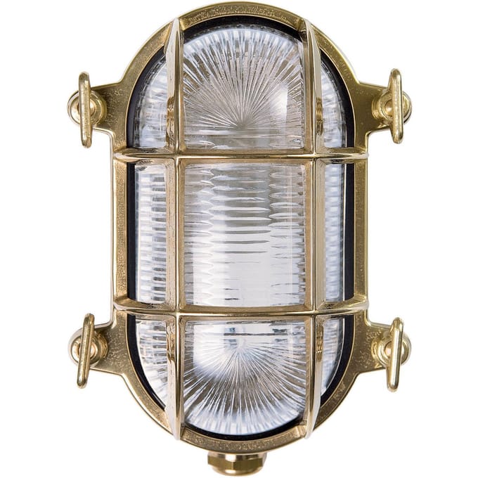 Moretti Luce Buitenlamp Tortuga ovaal 17cm messing/helder