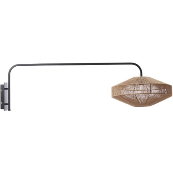 Light & Living Wandlamp Lyra - Naturel/Mat Zwart