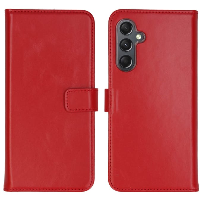 Selencia Echt Leren Bookcase voor de Samsung Galaxy A25 (5G) - Rood