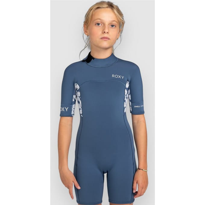 Shorty surf wetsuit voor meisjes Roxy 2 mm Swell Series Back-Zip