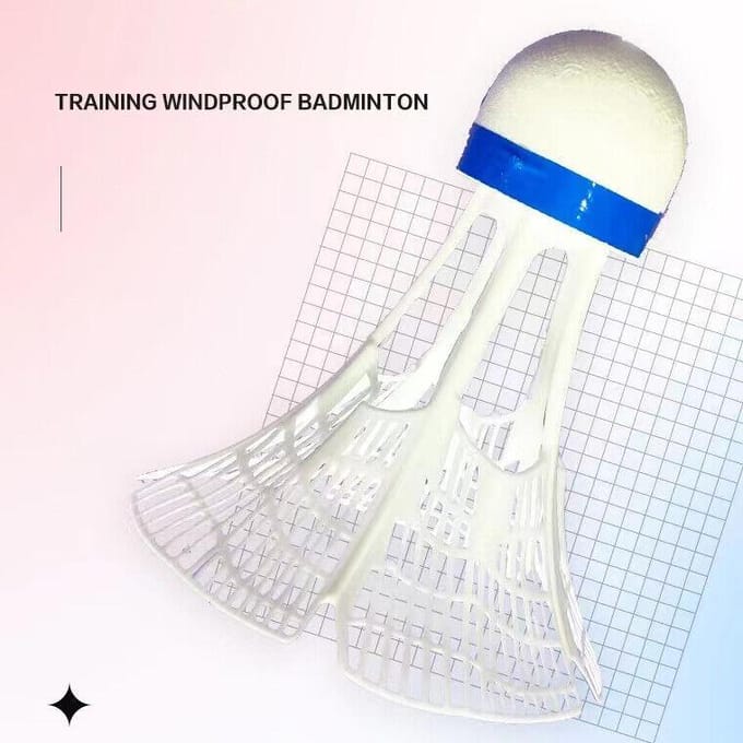 1PCS Winddichte Badminton Nylon Plastic Professionele Training Super Duurzaam Voor Het Spelen Buiten Ballen Trainingsballen wit