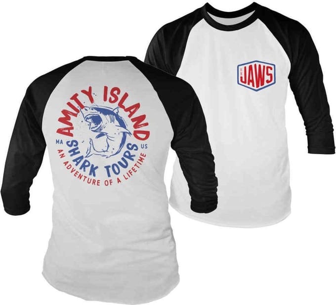 Jaws Raglan top -XL- Adventure Of A Lifetime Wit/Zwart