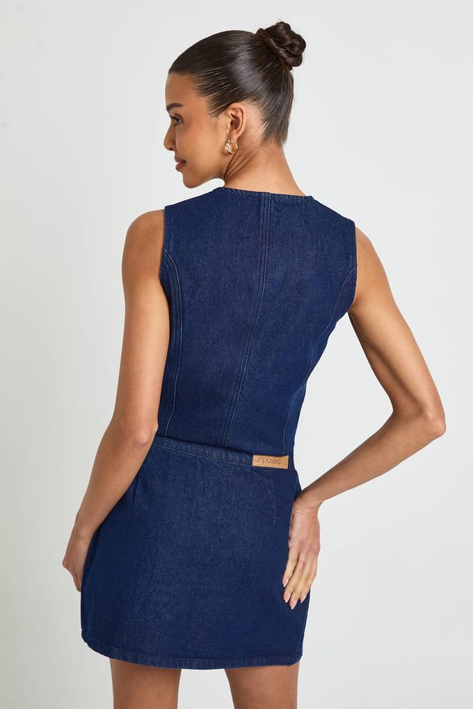 boohoo Dames Denim Minirok | Indigo | Maat: 6