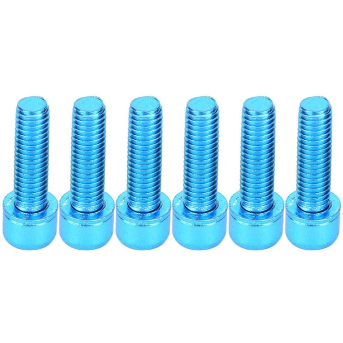 6 Stuks M5x23mm Stalen Fiets Bidonhouder Opbergrek Bout Fietsaccessoire Blue blue