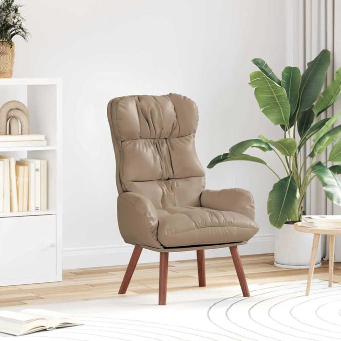 vidaXL - Fauteuil - Cappuccino - 69 - x - 74 - x - 93 - cm - Kunstleer
