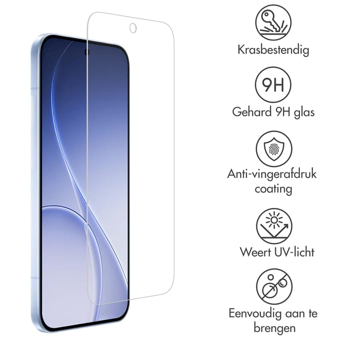 Accezz Screen Protector - Geschikt voor Oppo Reno15 F (5G) - Gehard Glas Screenprotector